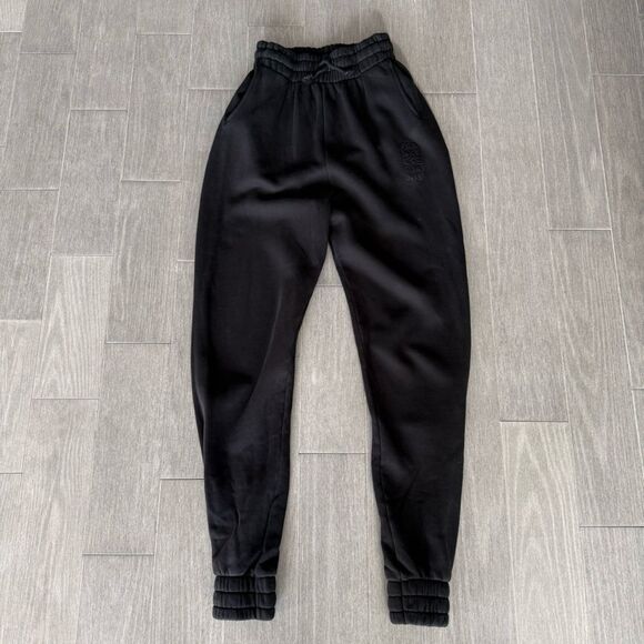 FRANKIES BIKINIS Frank Oversized Sweatpants Black High Waisted Joggers Size L - Picture 10 of 16